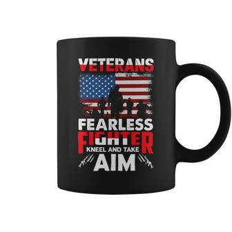 Veteran Vets Us Army Veteran Gifts Kneel American Flag Military Tee Gift Veterans Coffee Mug - Monsterry DE