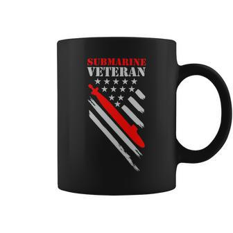 Veteran Vets Us Navy Submarine Veteran Usa Flag Vintage Submariner Veterans Coffee Mug - Monsterry
