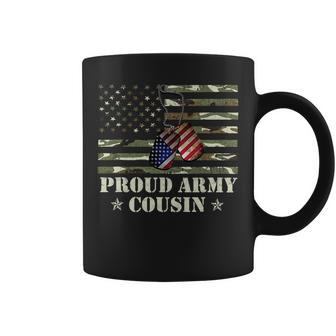 Veteran Vets Vintage American Flag Proud Army Cousin Veteran Day Gifts 71 Veterans Coffee Mug - Monsterry DE