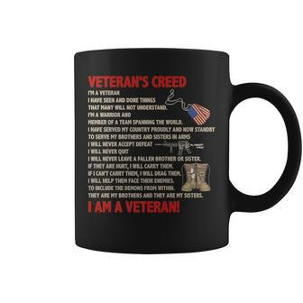Veterans Creed Im A Veteran Proudly And Now Standby Coffee Mug | Mazezy