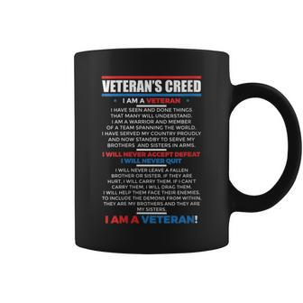 Veterans Creed Patriot Usa Military Comrades America Coffee Mug | Mazezy CA
