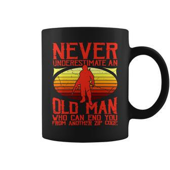 Veterans Day Never Underestimate An Old Man Zip Code 226 Coffee Mug - Monsterry CA