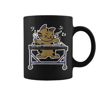 Vibraphone Playing Kitty Cat Jazz Cat Marimba Coffee Mug | Mazezy