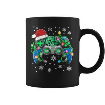 Video Game Controller Christmas Santa Hat Gamer Boys Coffee Mug - Monsterry CA