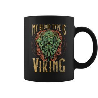 Viking Blood Type Vikings Funny Quotes Humor Sayings Norse Quotes Coffee Mug | Mazezy