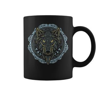 Viking Celtic Fenrir Wolf Of Odin Norse Myths Nordic Coffee Mug - Seseable
