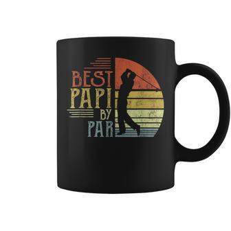 Vinatge Fathers Day Best Papi By Par Golf Gifts For Papi Coffee Mug - Seseable