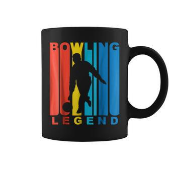 Vintage 1970S Style Bowling Legend Retro Bowler Bowling Funny Gifts Coffee Mug | Mazezy
