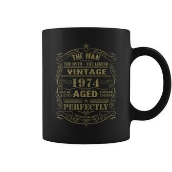 Vintage 1974 Birthday For The Man Myth Legends Coffee Mug | Mazezy