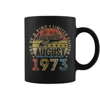 Vintage 50Th Birthday Legend Since August 1973 For Men Coffee Mug - Seseable