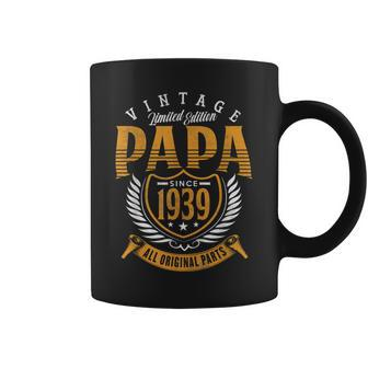Vintage 80Th Birthday Papa Gift Since 1939 Dad Coffee Mug | Mazezy