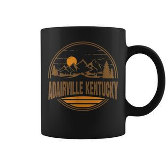 Vintage Adairville Kentucky Mountain Hiking Souvenir Print Coffee Mug | Mazezy