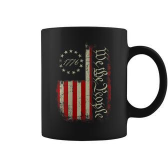 Vintage American Flag Patriotic 1776 We The People On Back Coffee Mug | Mazezy