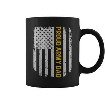 Vintage American Flag Proud Army Dad Fathers Day Gift Coffee Mug | Mazezy
