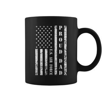 Vintage American Flag Proud Us Air Force Dad Coffee Mug | Mazezy