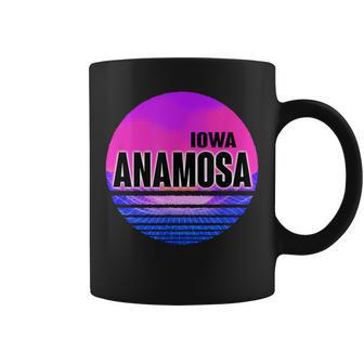 Vintage Anamosa Vaporwave Iowa Coffee Mug | Mazezy