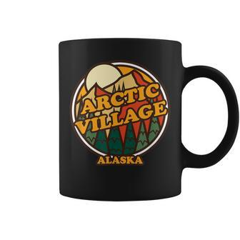 Vintage Arctic Village Alaska Mountain Hiking Souvenir Coffee Mug | Mazezy