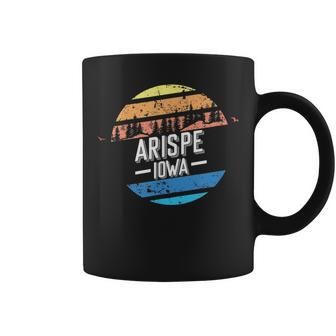 Vintage Arispe Iowa Sunset Souvenir Print Coffee Mug | Mazezy