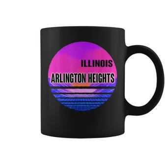 Vintage Arlington Heights Vaporwave Illinois Coffee Mug | Mazezy