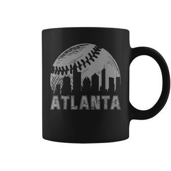 Vintage Atlanta Baseball Skyline Atlanta Cityscape Baseball Coffee Mug - Thegiftio UK