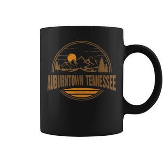 Vintage Auburntown Tennessee Mountain Hiking Souvenir Print Coffee Mug | Mazezy