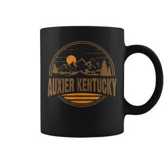 Vintage Auxier Kentucky Mountain Hiking Souvenir Print Coffee Mug | Mazezy