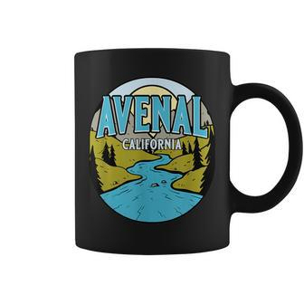 Vintage Avenal California River Valley Souvenir Print Coffee Mug | Mazezy