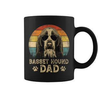Vintage Basset Hound Dad Dog Lovers Fathers Day Coffee Mug | Mazezy