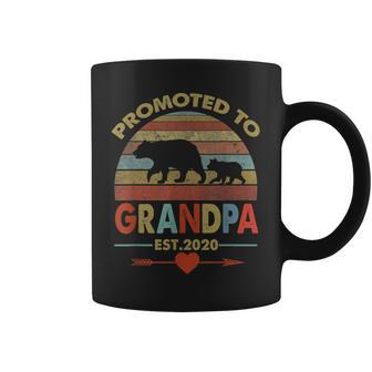 Vintage Bear Promoted To Grandpa Est 2020 Coffee Mug | Mazezy