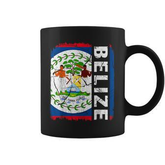 Vintage Belizean Flag Belize Pride Roots Heritage Coffee Mug - Monsterry