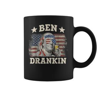 Vintage Ben Drankin Beer American Flag Patriotic 4Th Of July  Coffee Mug