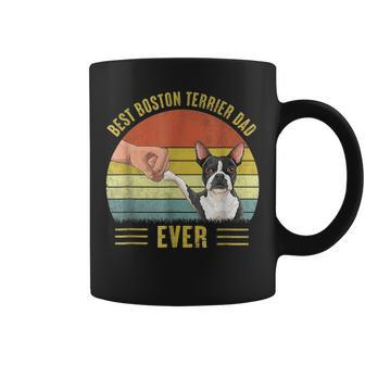 Vintage Best Boston Terrier Dad Ever Fist Bump Fathers Day Coffee Mug | Mazezy
