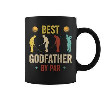 Vintage Best Godfather By Par Grandpa Golfer Fathers Day Coffee Mug | Mazezy