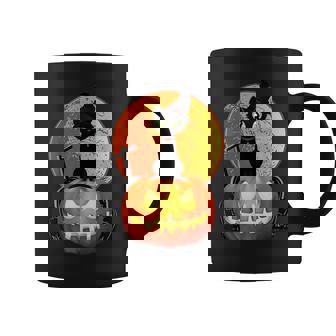 Vintage Black Cat Witch Scary Halloween Cat Halloween Funny Gifts Coffee Mug | Mazezy