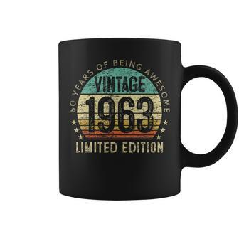Vintage Born In 1963 60 Year Old Gifts Retro 60Th Birthday Coffee Mug | Mazezy