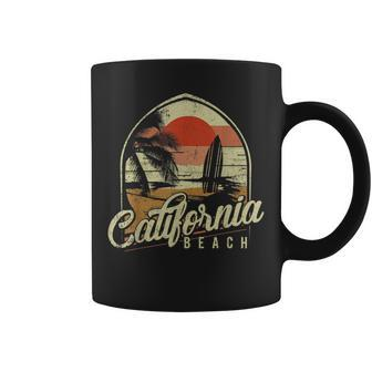 Vintage California Beach Surf Summer Vacation Sunset California Gifts And Merchandise Funny Gifts Coffee Mug | Mazezy