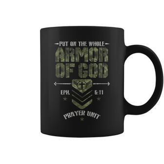 Vintage Camo Armor Of God Christians Religious Camouflage Coffee Mug - Monsterry UK