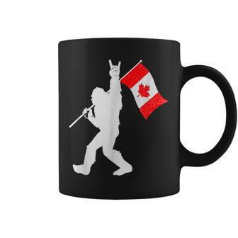 Vintage Canadian Bigfoot And Rock'n Roll Canada Day Coffee Mug