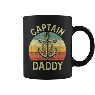 Vintage Captain Daddy Boat Pontoon Dad Fishing Sailor Anchor Coffee Mug | Mazezy
