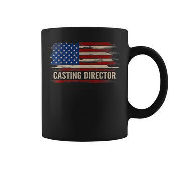 Vintage Casting Director American Flag Job Gift Coffee Mug | Mazezy
