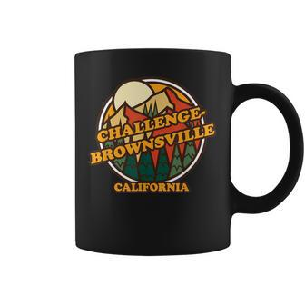 Vintage Challenge-Brownsville California Mountain Hiking Pr Coffee Mug | Mazezy