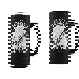 Vintage Cincinnati Baseball Skyline Cityscape Retro Baseball Coffee Mug | Mazezy