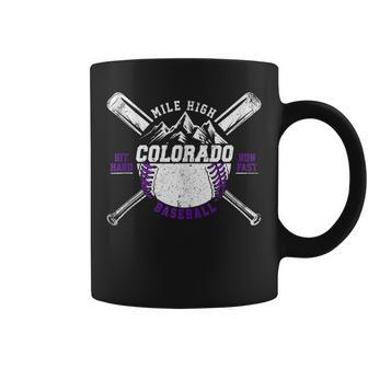 Vintage Colorado Rocky Mountains Retro Baseball Fan Coffee Mug - Seseable