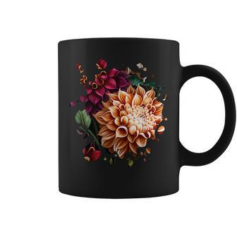 Vintage Dahlia Inspired Flower Plant Lover Funny Gardening Plant Lover Funny Gifts Coffee Mug | Mazezy