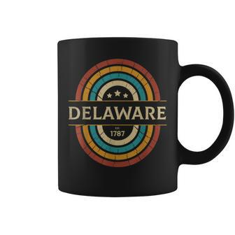 Vintage Delaware Home State Stars De Pride 70S Style Coffee Mug | Mazezy