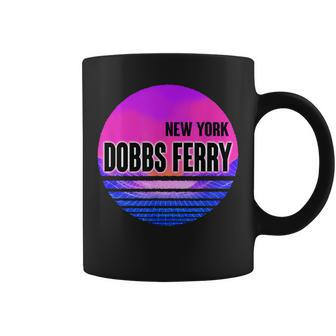 Vintage Dobbs Ferry Vaporwave New York Coffee Mug | Mazezy