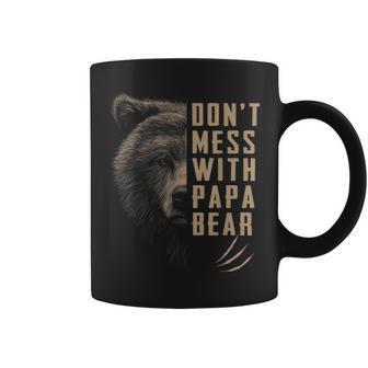 Vintage Dont Mess With Papa Bear Funny Fathers Day Coffee Mug | Mazezy