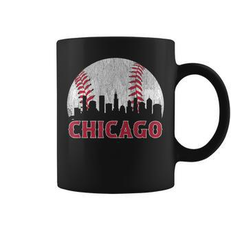 Vintage Downtown Chicago City Skyline Mens Womens Downtown Funny Gifts Coffee Mug | Mazezy