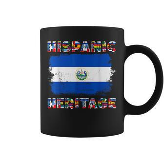 Vintage El Salvador Salvadorean Flag Hispanic Heritage Month Coffee Mug | Mazezy