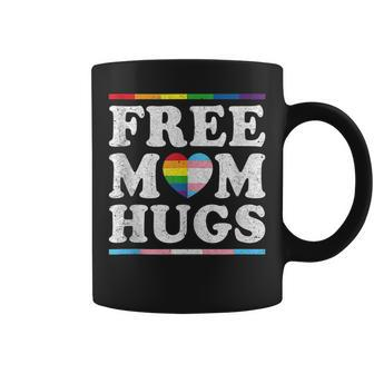 Vintage Free Mom Hugs Rainbow Heart Lgbt Pride Month Coffee Mug | Mazezy